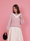 【在庫調整】Scallop Glitter Knit