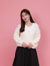 Scallop Glitter Knit