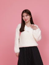 Scallop Glitter Knit