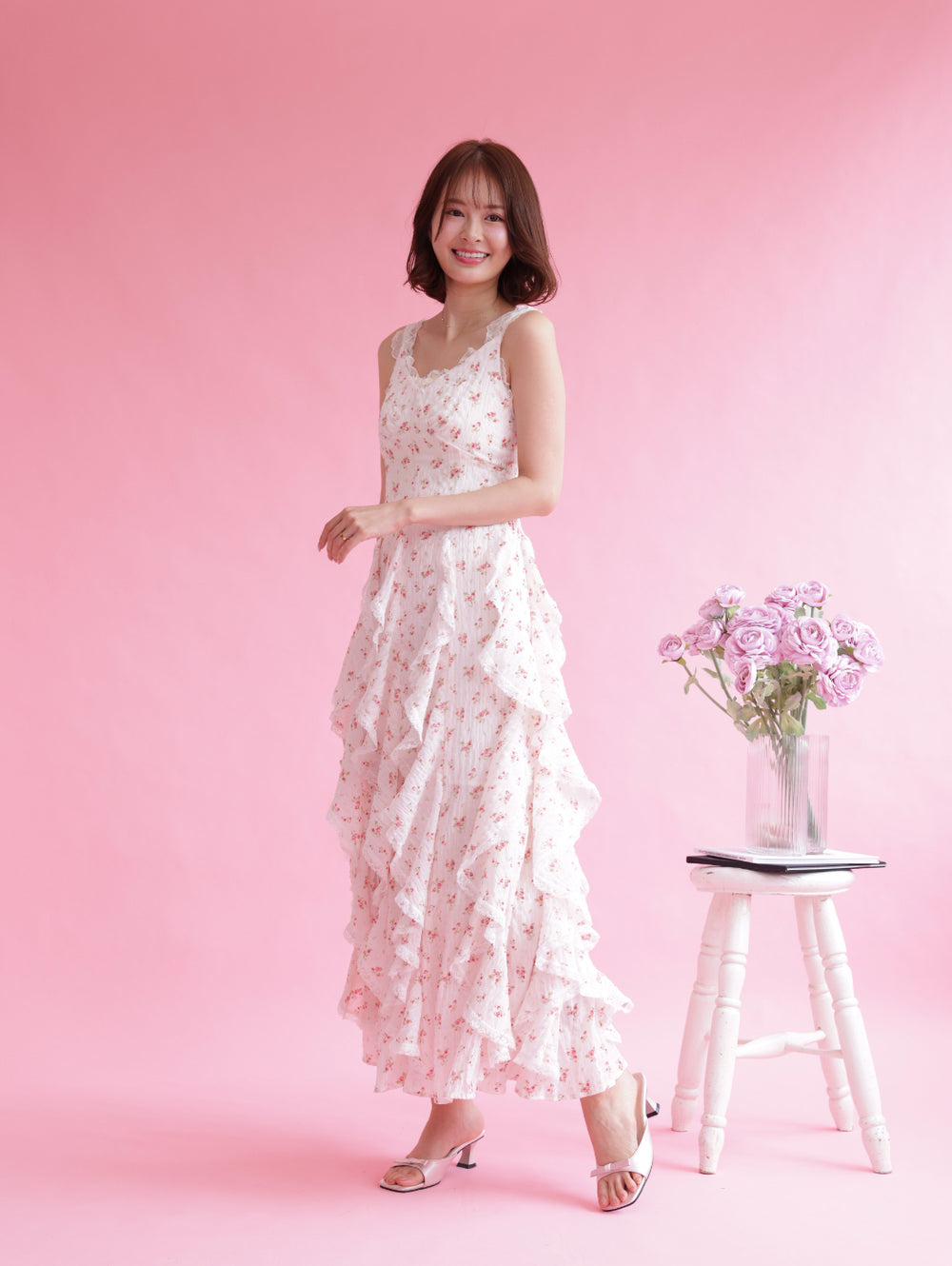 Mini Rose Frill Dress – MAISON MARBLE