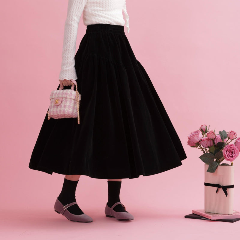 Balloon Velour Skirt - MAISON MARBLE