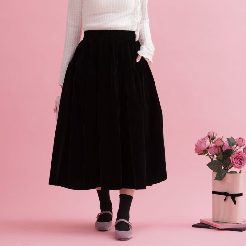 Balloon Velour Skirt - MAISON MARBLE