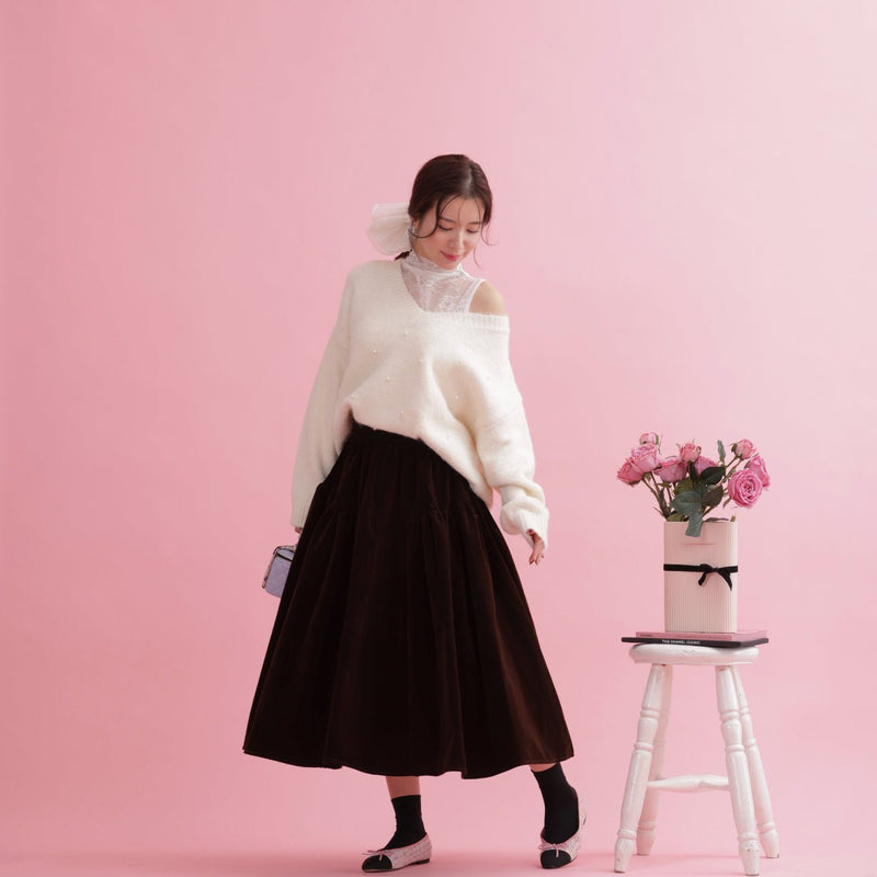 Balloon Velour Skirt - MAISON MARBLE