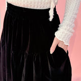 Balloon Velour Skirt - MAISON MARBLE