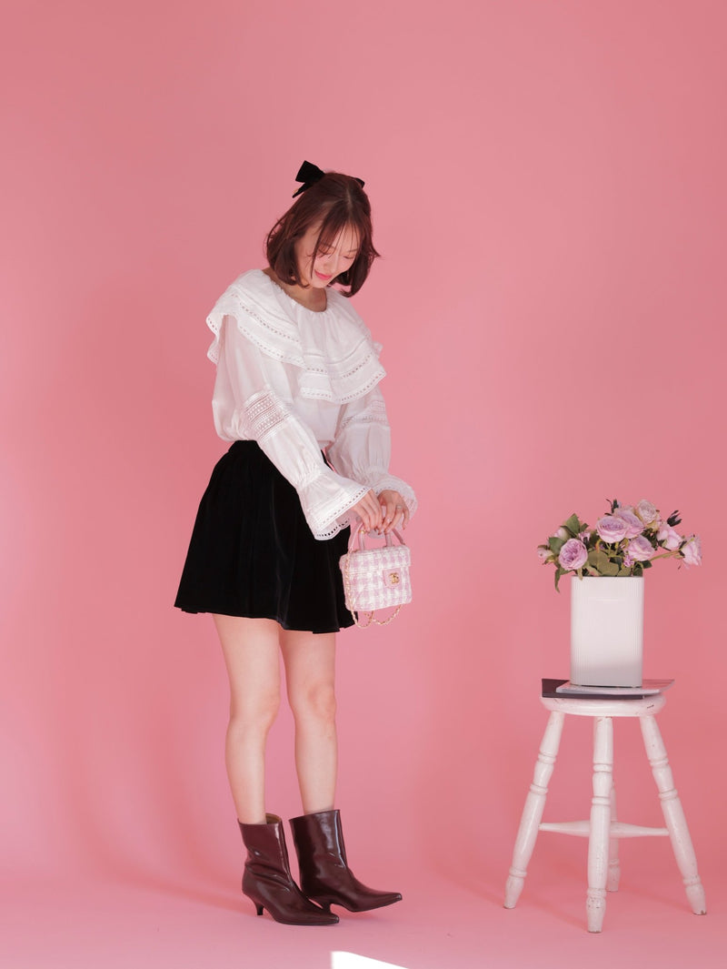 Big Collar Blouse - MAISON MARBLE