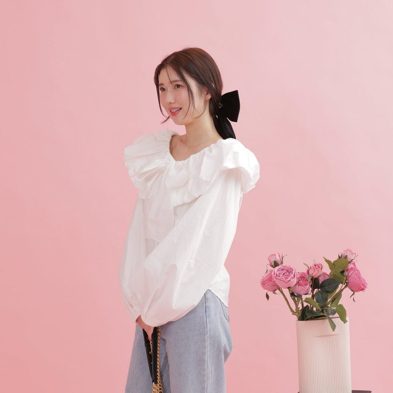 Big Ribbon Blouse - MAISON MARBLE