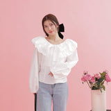 Big Ribbon Blouse - MAISON MARBLE