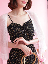 Black Floral Cami Dress - MAISON MARBLE