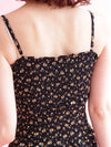 Black Floral Cami Dress - MAISON MARBLE