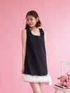 Black Ribbon Dress - MAISON MARBLE