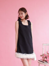 Black Ribbon Dress - MAISON MARBLE