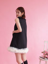 Black Ribbon Dress - MAISON MARBLE