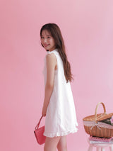Blanc Collar Mini Dress - MAISON MARBLE