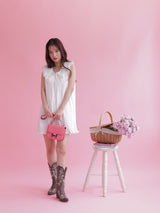 Blanc Collar Mini Dress - MAISON MARBLE