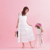 Blanc Frill Dress - MAISON MARBLE