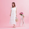 Blanc Frill Dress - MAISON MARBLE