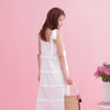 Blanc Frill Dress - MAISON MARBLE