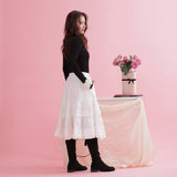 Blanc Frill Skirt - MAISON MARBLE