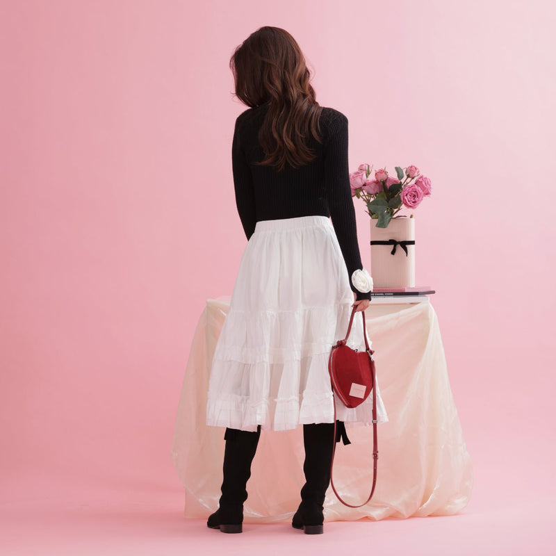 Blanc Frill Skirt - MAISON MARBLE