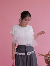 Bloom Tulle Tee - MAISON MARBLE