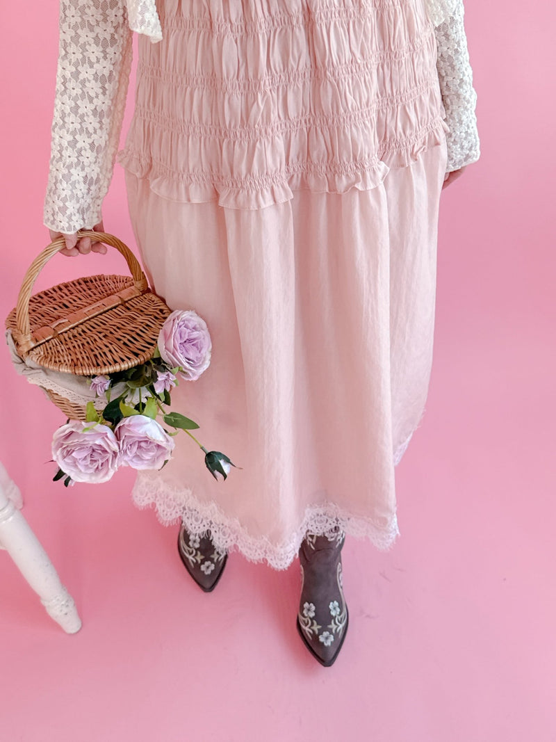 Blush Gather Dress - MAISON MARBLE