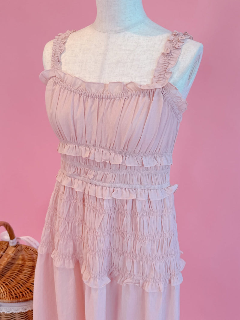 Blush Gather Dress - MAISON MARBLE