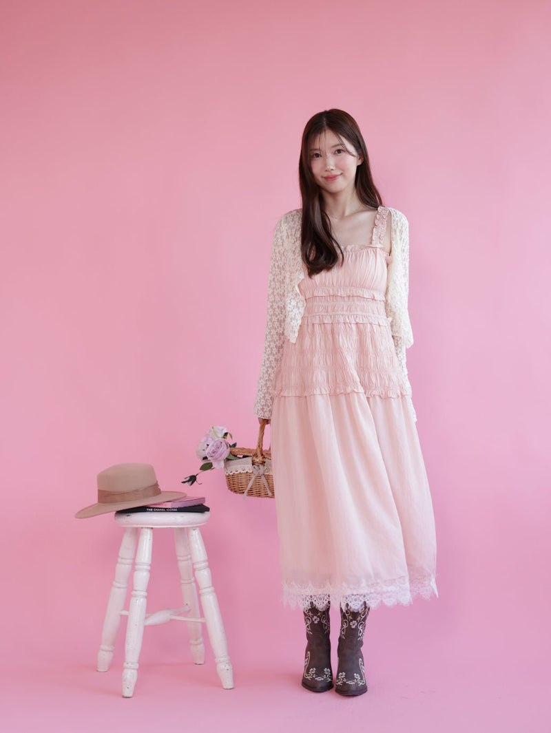 Blush Gather Dress - MAISON MARBLE