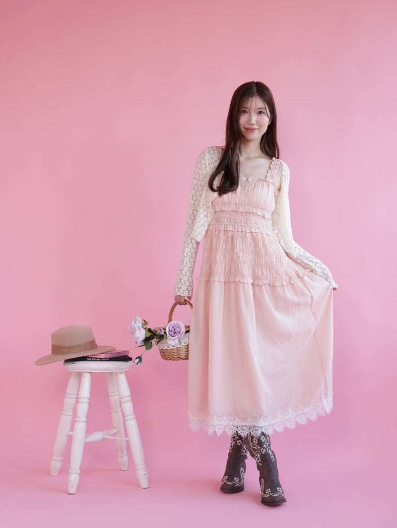 Blush Gather Dress - MAISON MARBLE