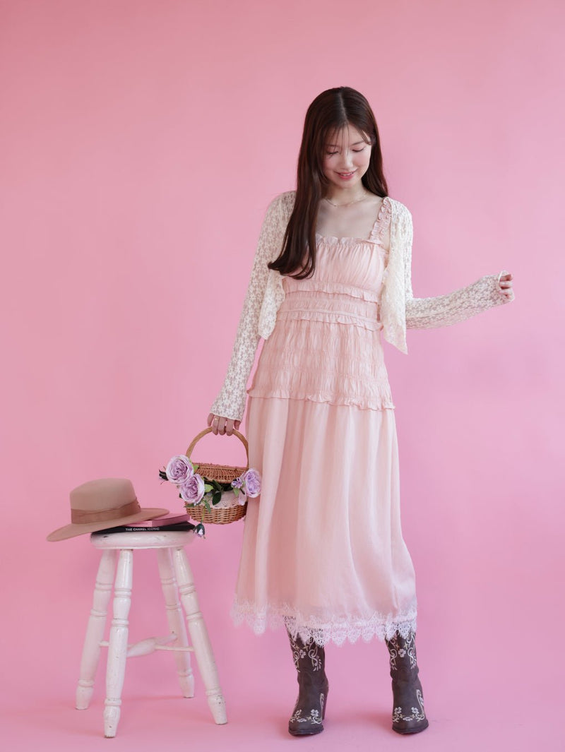 Blush Gather Dress - MAISON MARBLE