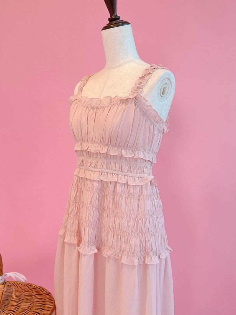 Blush Gather Dress - MAISON MARBLE