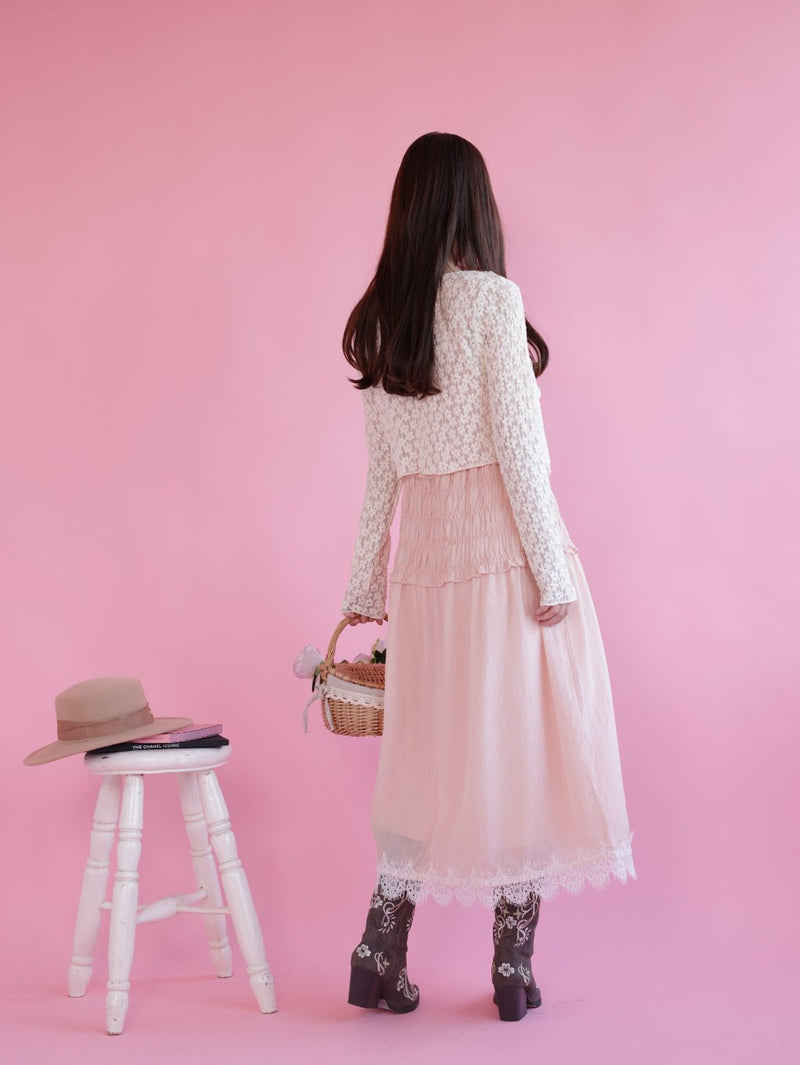 Blush Gather Dress - MAISON MARBLE