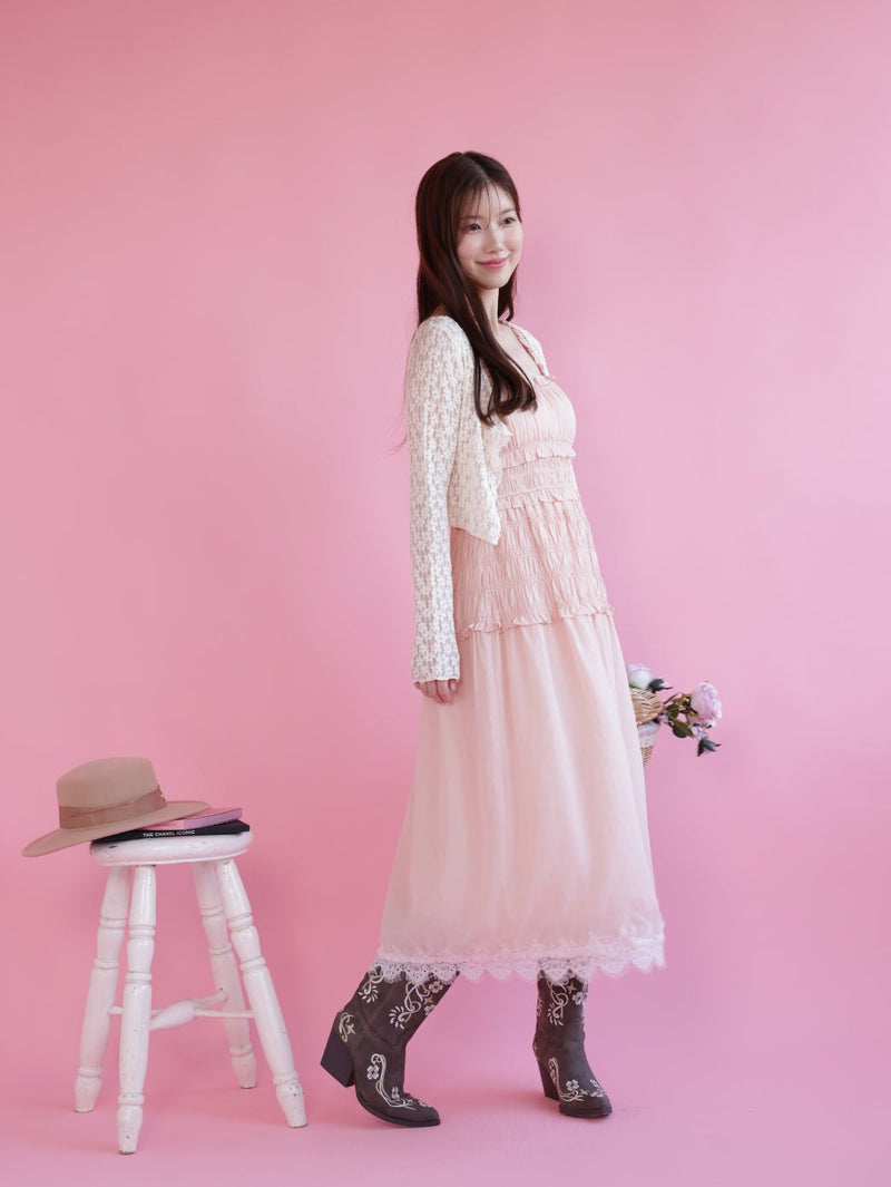 Blush Gather Dress - MAISON MARBLE
