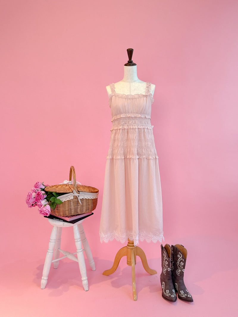 Blush Gather Dress - MAISON MARBLE