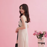 Camelia Lace Velour Dress - MAISON MARBLE