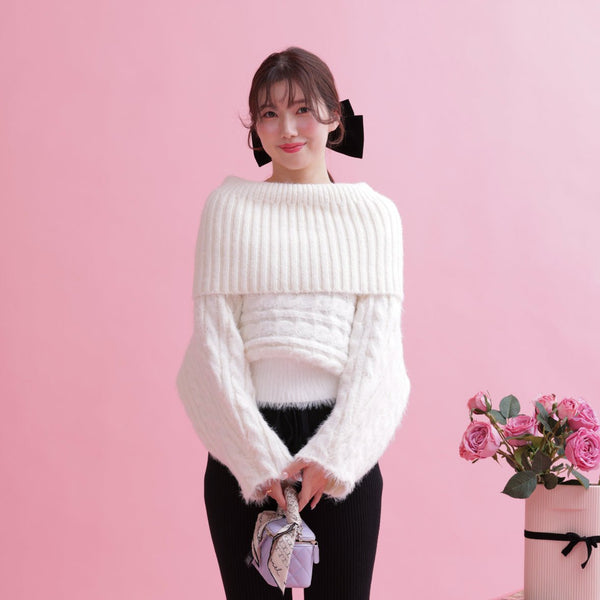 Cape Collar Knit - MAISON MARBLE