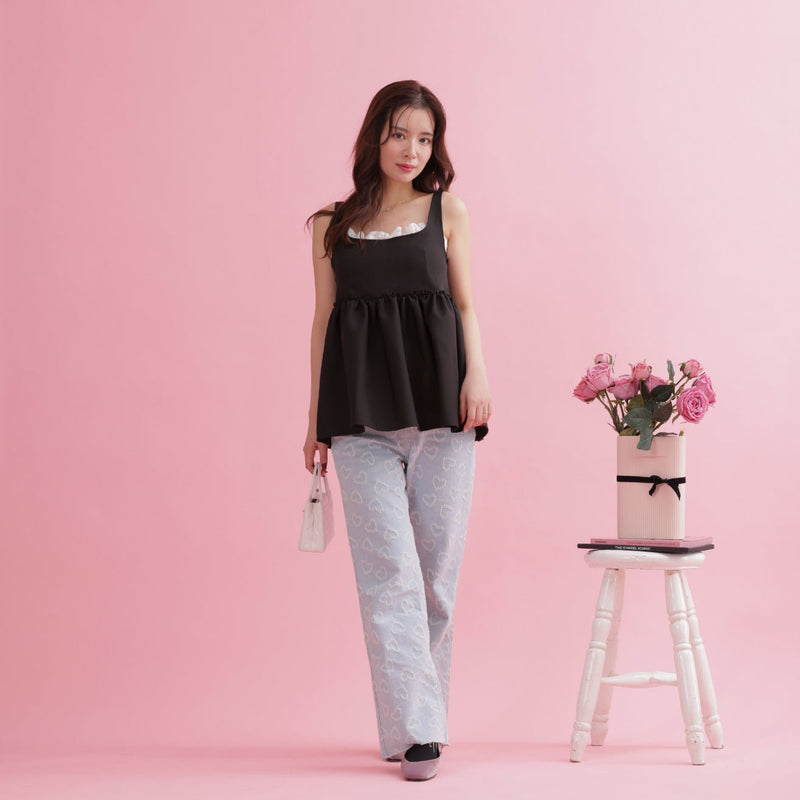 【再販】Cecille Noir Tops - MAISON MARBLE