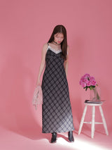 Check Romantic Dress - MAISON MARBLE