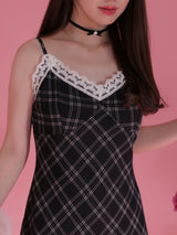 Check Romantic Dress - MAISON MARBLE
