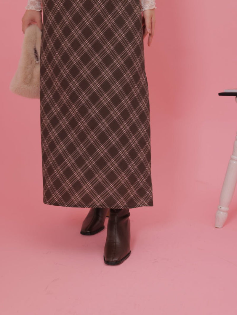 Check Romantic Dress - MAISON MARBLE