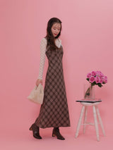 Check Romantic Dress - MAISON MARBLE