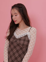 Check Romantic Dress - MAISON MARBLE