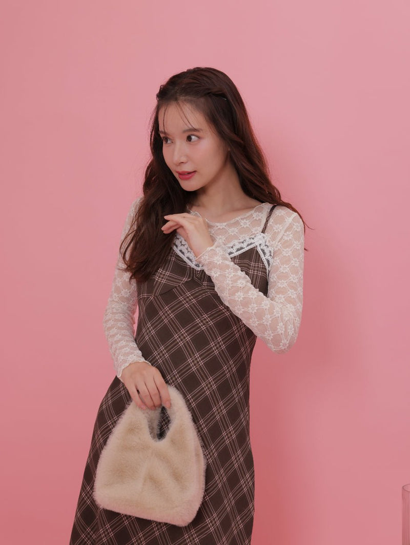 Check Romantic Dress - MAISON MARBLE