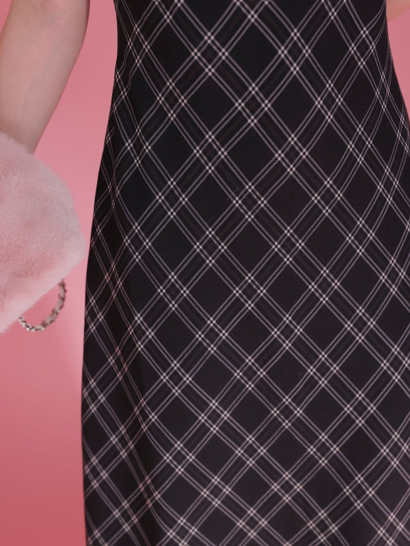 Check Romantic Dress - MAISON MARBLE
