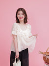 Chiffon Frill Blouse - MAISON MARBLE