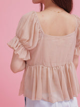Chiffon Frill Blouse - MAISON MARBLE