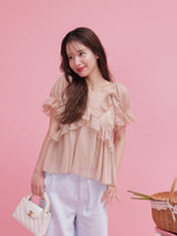 Chiffon Frill Blouse - MAISON MARBLE