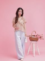Chiffon Frill Blouse - MAISON MARBLE