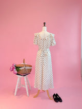 Classic Frill Dot Dress - MAISON MARBLE