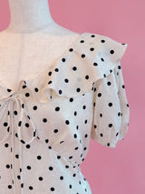 Classic Frill Dot Dress - MAISON MARBLE