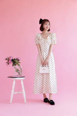 Classic Frill Dot Dress - MAISON MARBLE